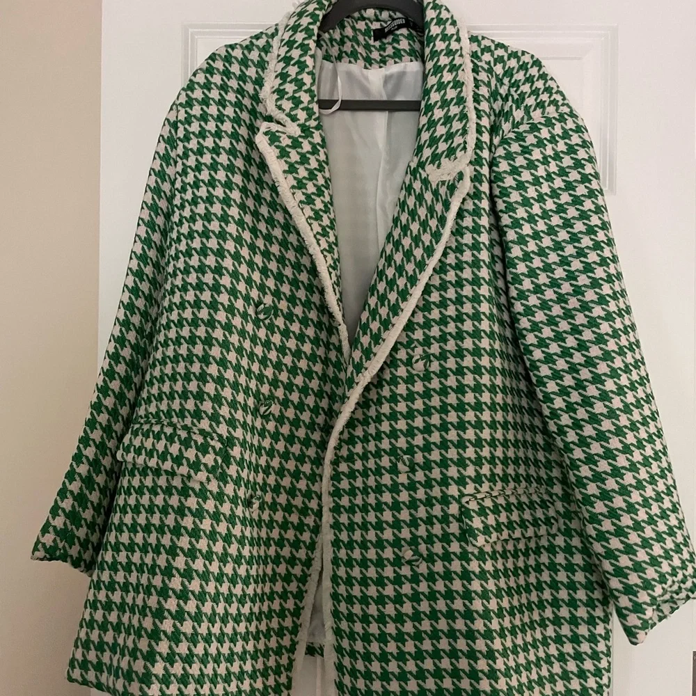 Missguided Herringbone Fringe Blazer - Picture 2 of 9